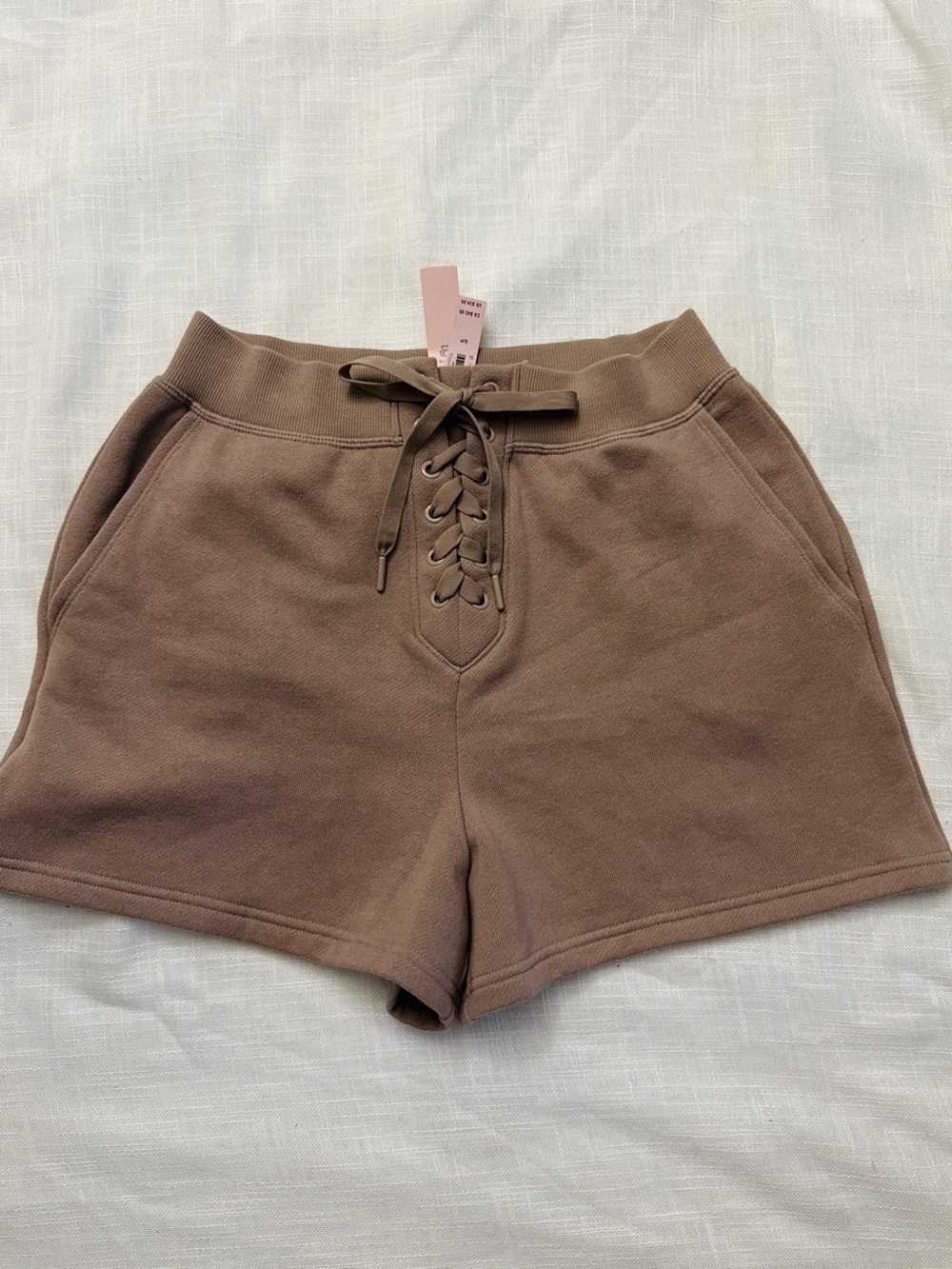 Victoria's Secret Lace-Up Brown Athletic Shorts